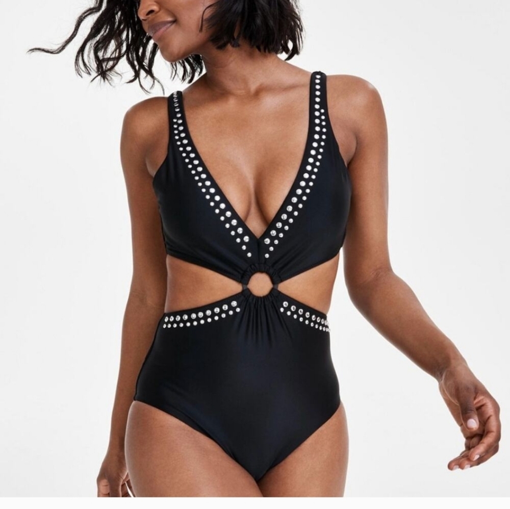 Bar III Studded One-Piece Swimsuit